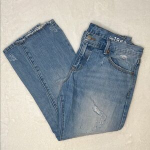GAP Sexy Boyfriend Daybreak Straight leg Denim Jeans Size 28 Petite